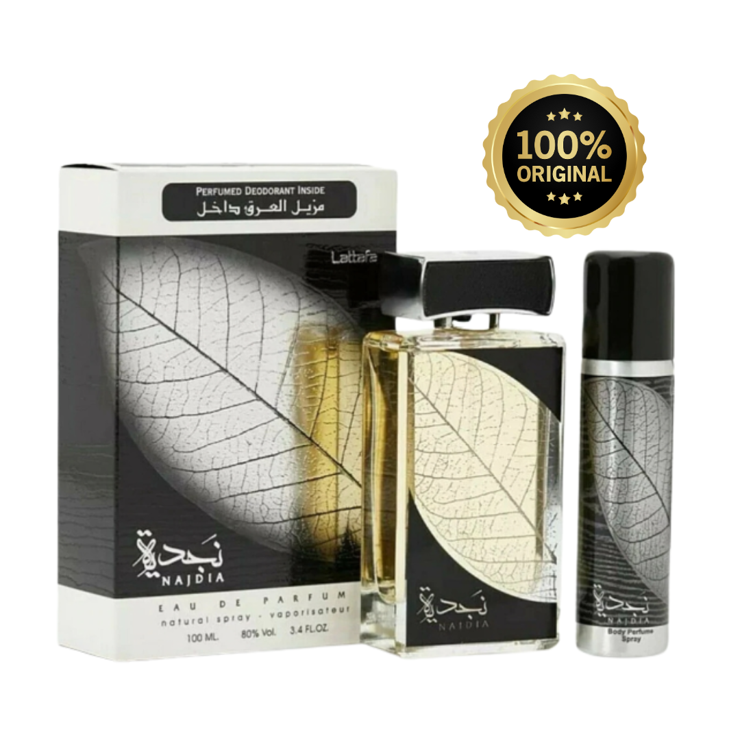 NAJDIA EAU DE PARFUM LATTAFA PERFUMES 100ML + 50ML DEO unisex