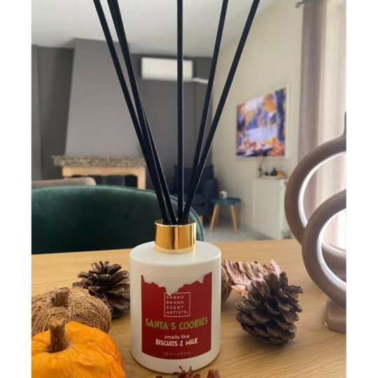 SANKO SCENT REED DIFFUSER SANTA'S COOKIES ΑΡΩΜΑ ΤΩΝ ΜΠΙΣΚΟΤΩΝ ΤΟΥ Α'Ι' ΒΑΣΙΛΗ 125ML