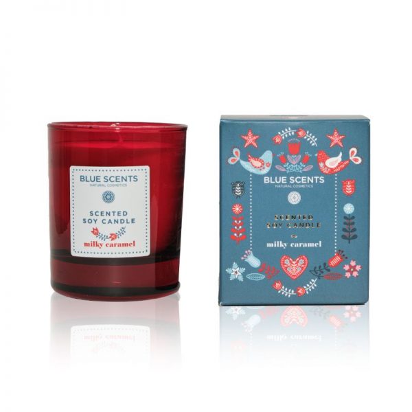 BLUE SCENT SCENTED SOY CANDLE MILKY CARAMEL 145gr
