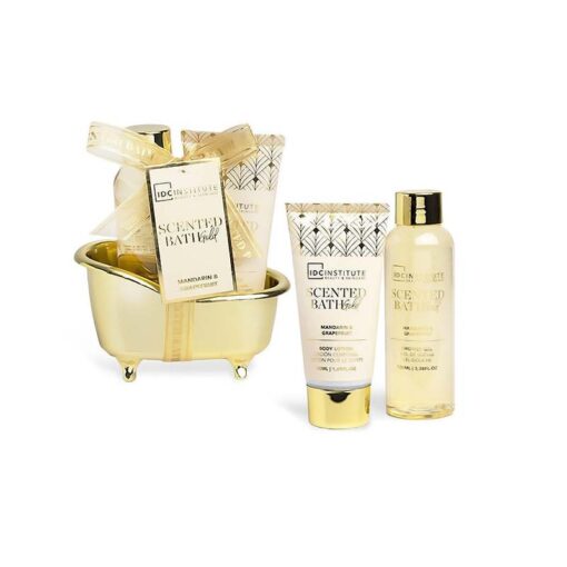 SET IDC SCENDED BATH GOLD MINI MANDARIN & GRAPEFRUIT