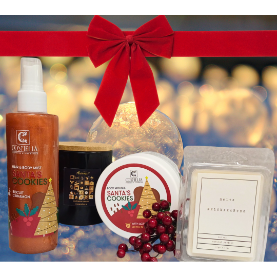 SET MELOMAKARONO ΜΕ MIST, ΚΕΡΙ, WAX MELTS, BODY BUTTER
