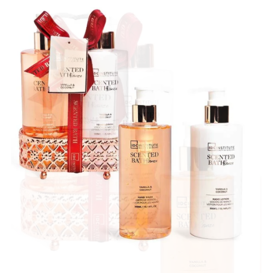 SET SCENTED BATH BRONZE COMPLET VANILLA COCONUT HAND WASH